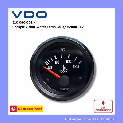 VDO  310040002 Water Temp Gauge 24 Volt 52mm 2 Inch 40 -- 120 Deg C • $85