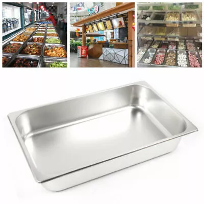 6Pack  1.3 /4 Full Size Deep Food Pan Stainless Steam Table Catering Buffet Pans • $25