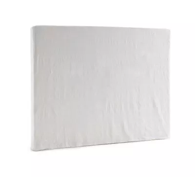 White Linen Single Bed Size Headboard Cover New • £14.99