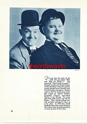Stan Laurel & Oliver Hardy (Evalyn Knapp On Reverse) Book Illustration 1933 • £15.97