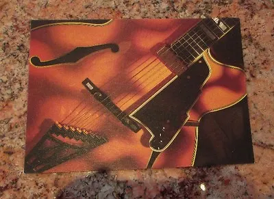 D'ANGELICO - POST CARD - NEW YORKER EXCEL JAZZ BOX GUITAR - 4.25 X 6 Inches #1 • $2