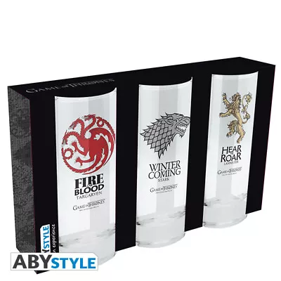 Game Of Thrones 3 Glass Set/ Set Cups Abystyle • £13.51