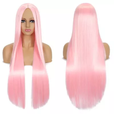 Multi-color Long Wigs Fashion Sexy Cos Mixed Party Wig Middle Score +wigs Cap • $19