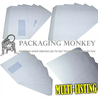 £5.35 • Buy HIGH QUALITY WHITE SELF SEAL ENVELOPES PLAIN & WINDOW C4 C5 DL 90gsm & 100gsm