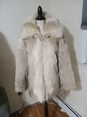 Top Quality Men's Coyote Fur Bomber Jacket Coat.thick Dense Pelts.huge Collar.md • $795