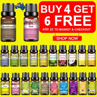 $8.95 • Buy 10ml Essential Oil  Pure & Natural Aromatherapy Diffuser Fragrance Oils Massage