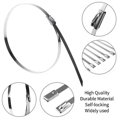 Metal Zip Ties Multi-Purpose Locking Cable Stainless Steel Chain Link Strapping • $6.38