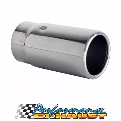 Straight Cut Rolled In STAINLESS Exhaust Tip - 2.5  Inlet - 2.75  Out 8  Long • $22