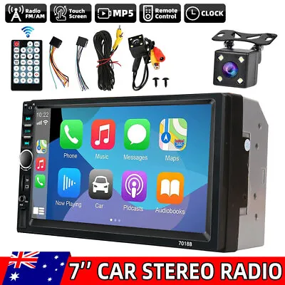 7  Double DIN Car Stereo MP5 Player Backup Camera FM Radio FM/USB/AUX Head Unit • $45.25