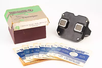 Sawyers View Master Bakelite Stero Steroscope Viewer In Box With 9 Reels V11 • $56.64