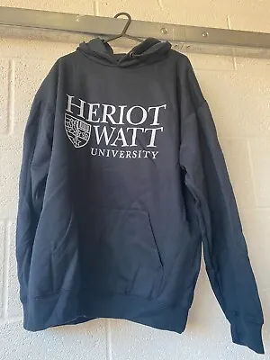 £9.99 • Buy University Heriot Watt Size Large Navy Hoodie