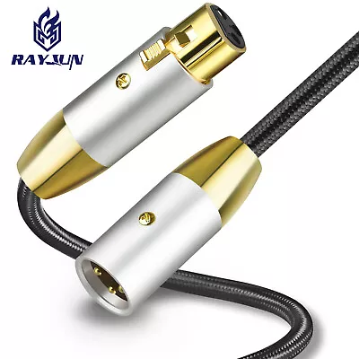 Premium 2M XLR Microphone Cable Male To Female 3 Pin Cable Braided For Studio • $29.95