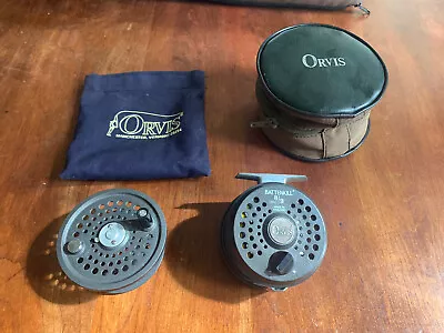 ORVIS BATTENKILL DISC 8/9  FLY Fishing Reel With Extra Spool And Pouches. • $149.99