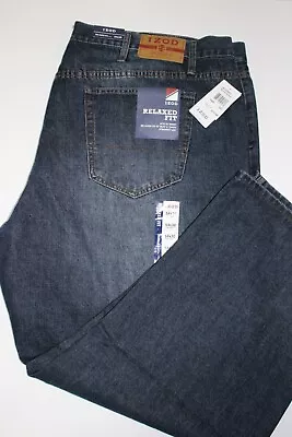 Izod Comfort Stretch Blue Relaxed Fit Straight Leg Jeans Sz: 54 X 30 Nwt • $39.99