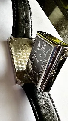 Unusual Vintage Rotary Elite Duel Faced Watch Sapphire Swiss Made( NOT Working ) • £82