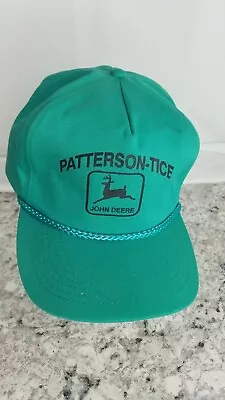 John Deere Hat Cap Patterson Tice Trucker Baseball Snapback Promotional VTG Swag • $17.99