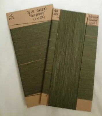 LINEN - Olive - Rotproof - Hand Sewing Thread For Leather + Canvas  - 18/3 • £4