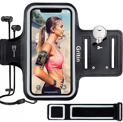 Running Phone Holder Armband For IPhone 14/14 Pro/13/13 Pro/12/12Pro/XS/XR/X. • £13.99