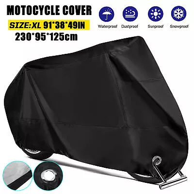 Motorcycle Cover Bike Waterproof Outdoor Rain Dust UV Scooter Protector XL S2N5 • $13.43