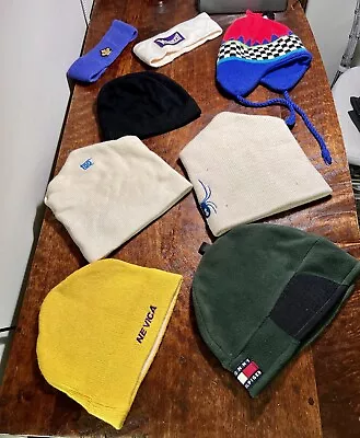 VINTAGE Snowboarding Ski Hat Lot Igloos Spyder Marker Tommy Hilfiger Wool 80s • $99.95