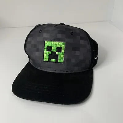 MINECRAFT Nintendo Video Game Creeper Logo OSFM Hat/Cap Black W/Green • $12.99
