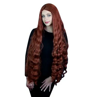 Long Auburn Mermaid Wig Soft Curls Ariel Poison Ivy Mera • $36.95