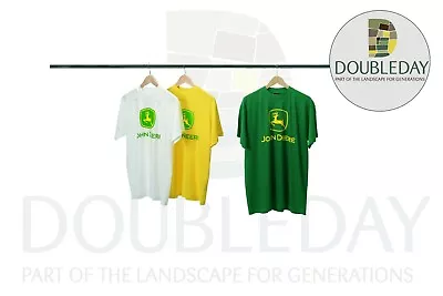£18.99 • Buy John Deere Mens Basic T-Shirt - Green/Yellow/White - Sizes Small-XXL