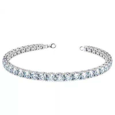 11 Carat:+Blue Off White Round Moissanite Diamond Tennis Bracelet Silver  7 Inch • $4.69
