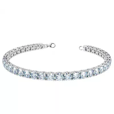 11 Carat Ice Off White Round Moissanite Diamond Tennis Bracelet Silver  7 Inch • $1.25