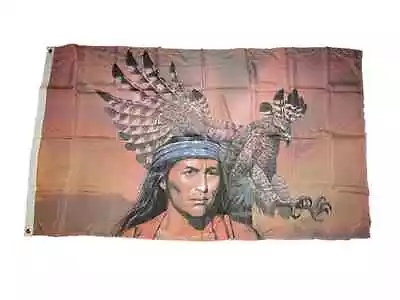 $9.88 • Buy 3x5 Native American Indian Falcon Flag 3'x5' Banner Brass Grommets