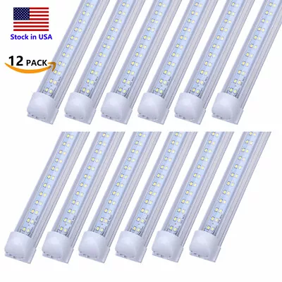 LED Shop Lights Fixture Tube Strip Ceiling Lights 8FT For Garage Workshop 12Pack • $162.99