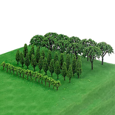 50pcs DIY Miniature Trees Model Train Railroad Wargame Scenery Landscape Scale • £8.39