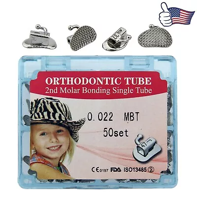 Dental Orthodontic Buccal Tubes 1st 2nd Molar Bracket Bondable Roth MBT 022 • $62.99