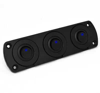 $13.99 • Buy Circuit Rocker Switch Panel Breaker (BLUE LED)Car Marine Boat 3 Gang Waterproof 