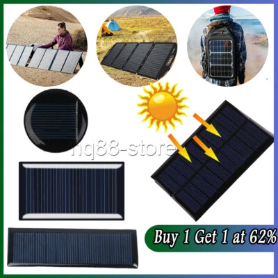 DIY Mini Solar Polycrystalline Panel Small Cell Module Charger For Garden Lights • £3.44