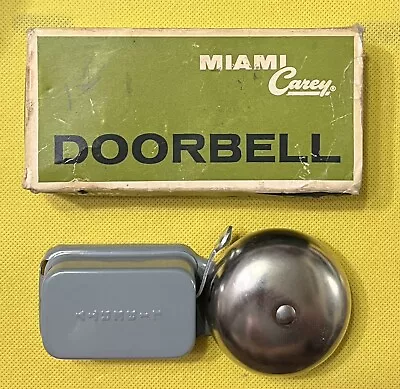 Vintage 1950s 60s Miami Carey 2-1/2  Door Chime Door Bell Model M-60 NEW In Box • $25