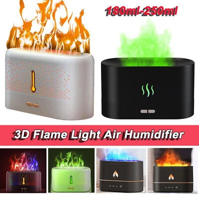 USB Essential Oil Diffuser Flame Light Ultrasonic Aroma Mist Air Humidifier AU • $37.99