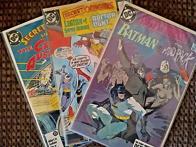 Lot Of 3 Secret Origins Batman Vs Mudpack DR Light Plus More DC Comics Fun • $10