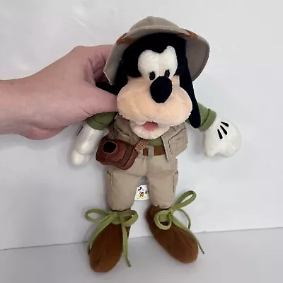 Safari Goofy Plush 11  Bean Bag Doll Walt Disney World Animal Kingdom Excellent! • $16.99