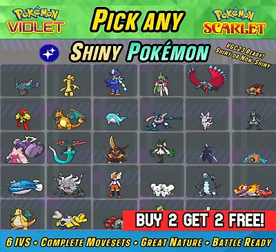 $3.99 • Buy Pokemon Scarlet And Violet 🌟 SHINY POKEMON 6IV • VGC Battle Ready • BUY 2 GET 2