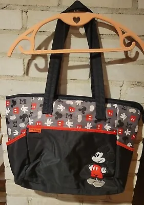 Disney Baby Mickey Mouse 4 Pockets Diaper Bag 19 Large • $12