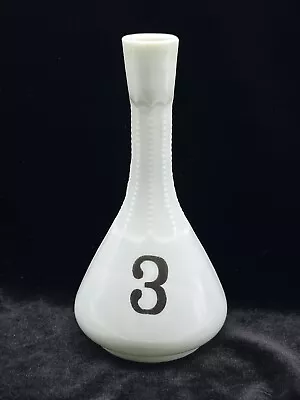 $20 • Buy Antique Mold Blown White Milk Glass Barber Bottle “3” —7.25”#02