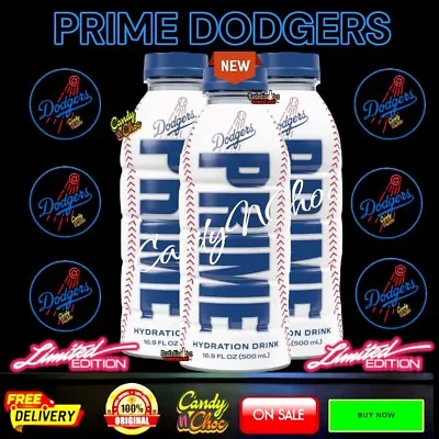 Dodgers La Prime Hydration Ksi Limited Edition Usa In Hand New Unopened Bottles • £9.95