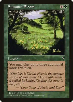 Summer Bloom Visions PLD Green Uncommon MAGIC THE GATHERING MTG CARD ABUGames • $1.75