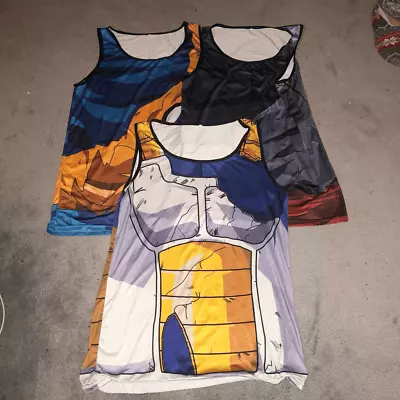 Dragon Ball Z Cosplay Tank Top Workout Shirt Armor Lot Goku Black Vegeta Mens Xl • $50