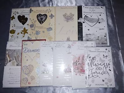 £2.39 • Buy Diamond Wedding Anniversary Card On Our Or Your Anniversary 60th 60 Years 60 
