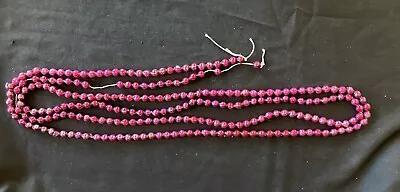 Vintage Magenta-Hot Pink Glass Garland 72  1/4” Bead Size • $22