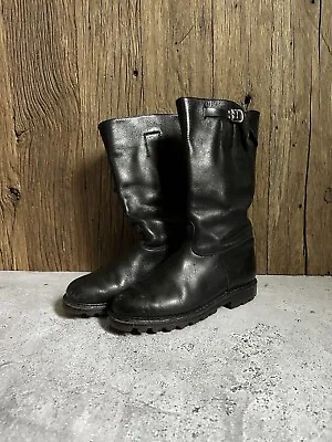 Men's Vintage WW2 German NCO Combat Marching Boots Black Size 43 • $166.50