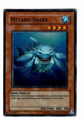 Yugioh- 1X Metabo-Shark - Super Rare - Unlimited - SOVR-EN086 - Near Mint • $1.75