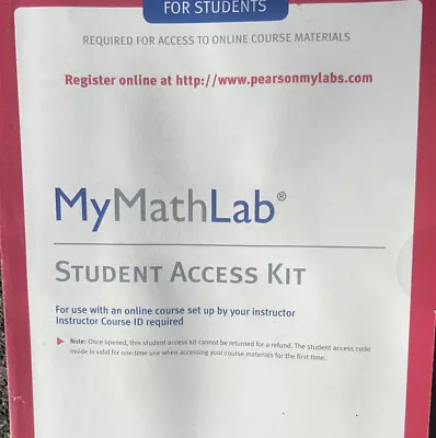 My Math Lab Student Access Kit ISBN: 9780321199904 • $38.90